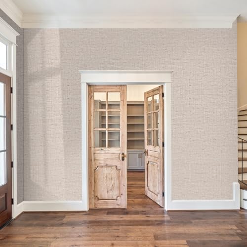 Fabric Wallpaper Textured Contact Paper Grasscloth Wallpaper 15.75"x590.6" - Image 4
