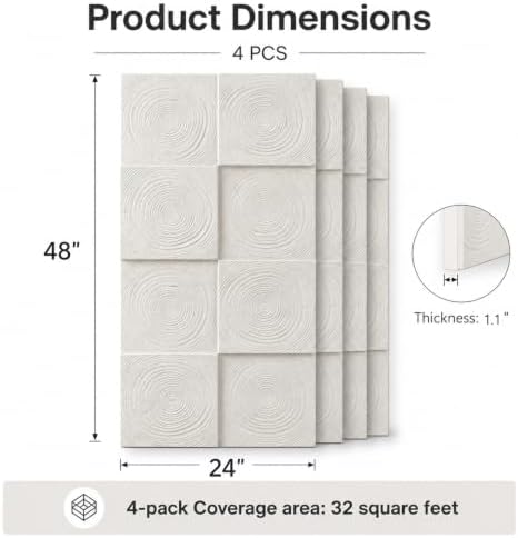 VooBang 3D Tree Ring Texture PU Wall Panels - Image 2