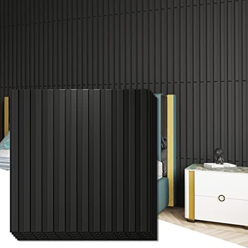 Art3d 3D Fluted Textured Slat Wall Panels, 19.7 x 19.7 in by Art3d