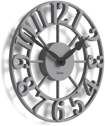 JONES CLOCKS® Lighthouse wall Clock | Sculptural Skeleton Clock | Gray - Image 2