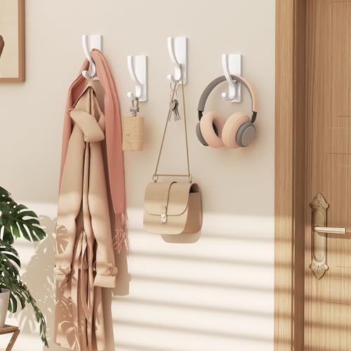 pickpiff Adhesive Wall Hooks for Coat/Towel, Hold 13LB - Image 5