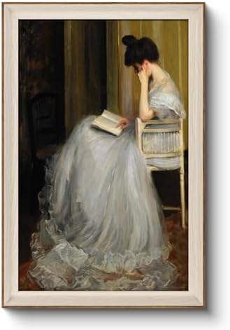 VIYYIEA Framed Reading Lady Portrait Wall Art by VIYYIEAART