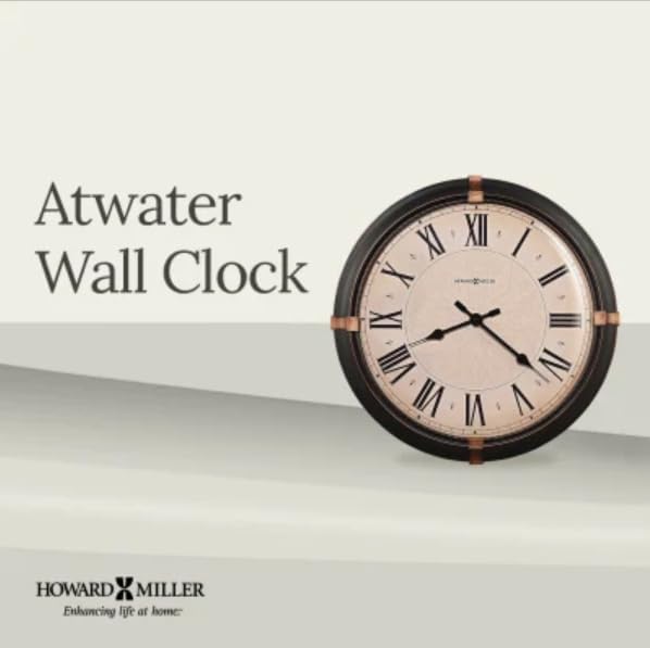 Howard Miller Atwater Oversized Wall Clock – Large Round Metal, Antique Bronze - Image 5