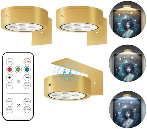 Picture Lights for Wall, Wireless Poster Lights Battery Operated by Kandicyar