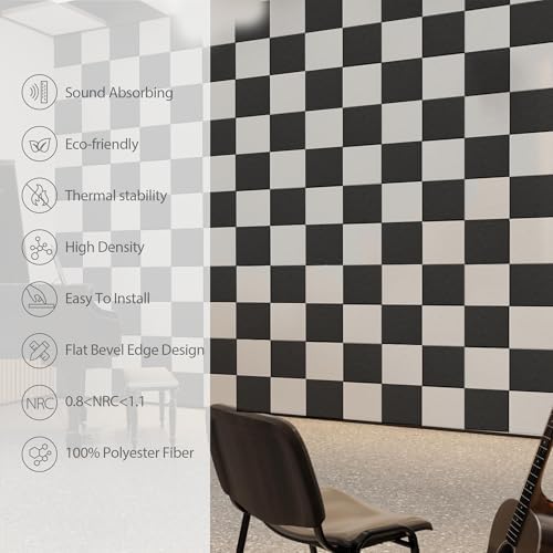 12 Pack Square Acoustic Panels Self Adhesive Sound Proof Foam - Image 5