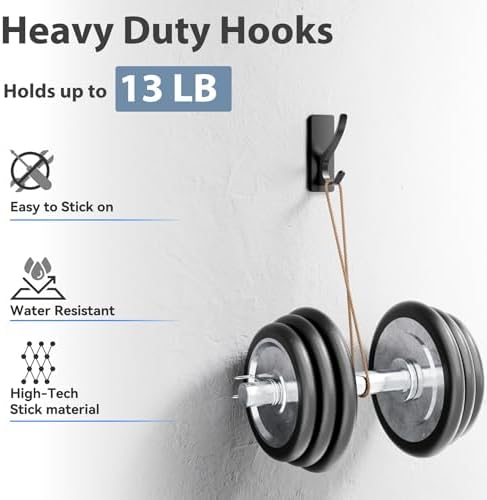 Self Adhesive Towel Hooks: Extra Strong 13LB, Stainless Hook - Image 2