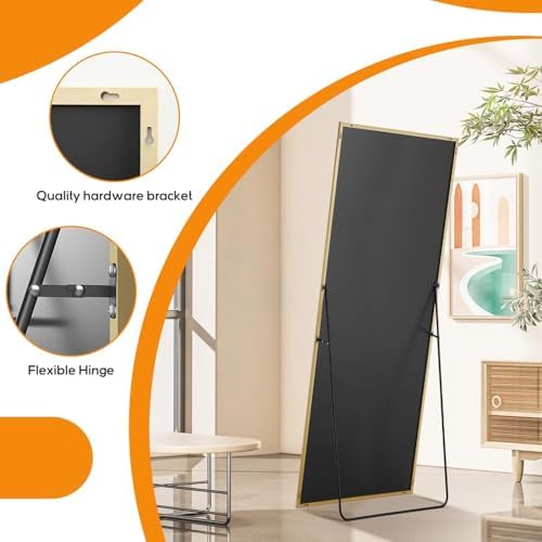 21"x64" Mirror Full Length, Upgraded Body Wall Mirrors - Image 4