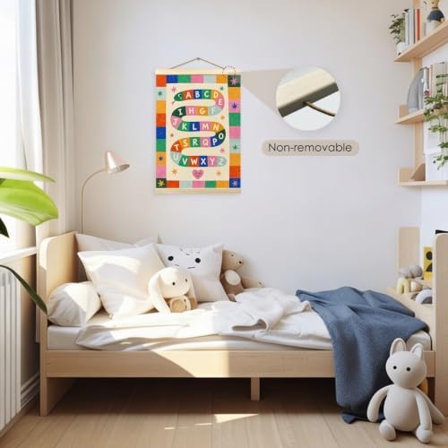 madalo Whimsical Colorful Alphabet Wall Art Poster Hanger Frame 12x16 - Image 3