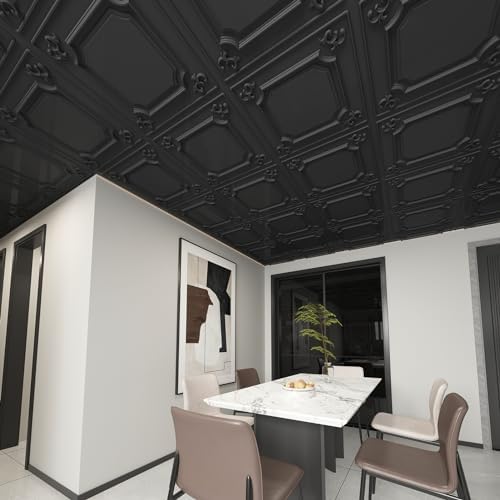 Art3d 12-Pack Waterproof PVC Drop Ceiling Tiles, 24 x 24 in - Image 2