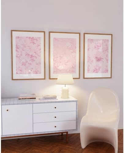 Baccone Pink Floral Wall Art Chinoiserie Flower Wall Decor Pictures Aesthetic - Image 6