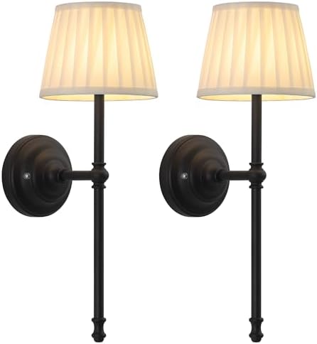 KDG Black Cordless Wall Sconces Set of 2 by KDG