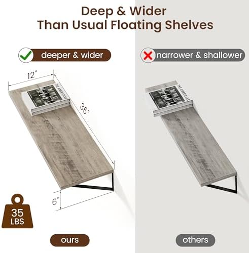 Axeman 12 Inch Deep Floating Shelves - Image 3