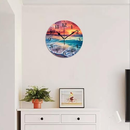 Non-Ticking Silent Wall Clocks Battery Operated Personalized Decor Clock - Image 5