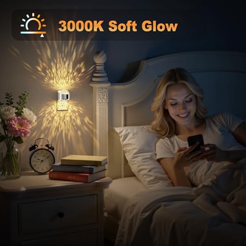 JandCase Night Lights Plug into Wall, 2 Pack Star Projector Night Light - Image 5