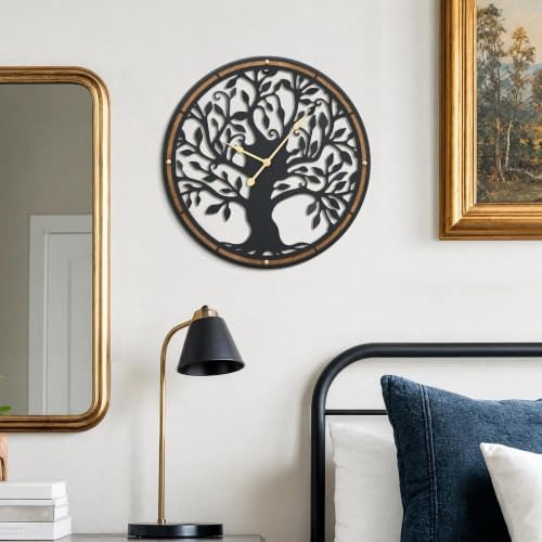 Micasso Large Wall Clocks Decorative: 15 Inch Tree of Life Battery Operated - Image 6