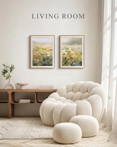 VIYYIEA Framed Impressionist Floral Botanical Wall Art Set, 12×16 Inch - Image 2