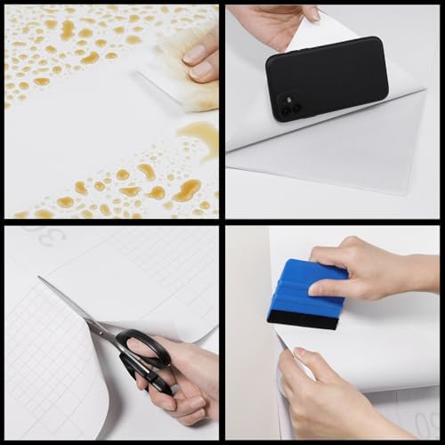 White Contact Paper Solid White Peel and Stick Wallpaper 17.3"x200" Matte Self - Image 6