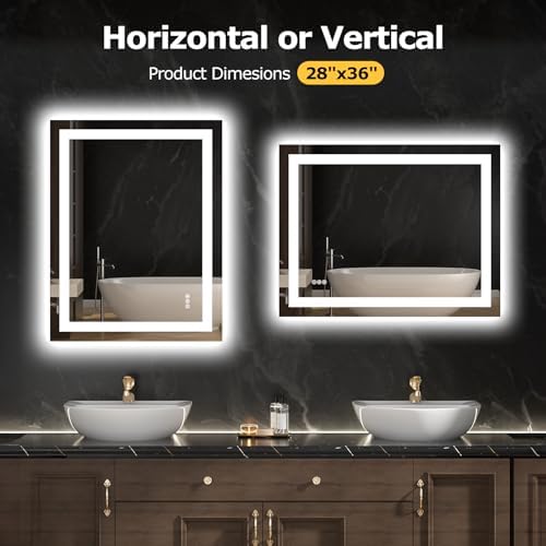 Hivone 28"X36" LED Bathroom Mirror - Image 5