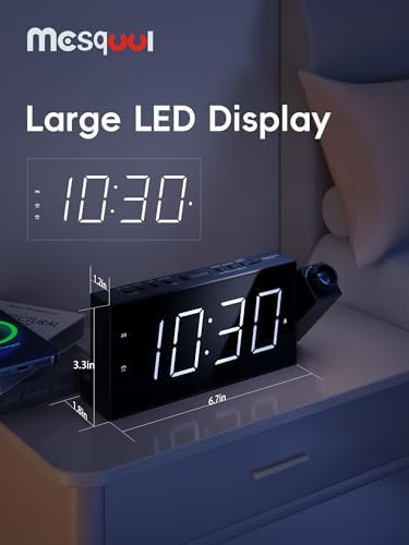 Mesqool Digital Projection Alarm Clock - Image 3