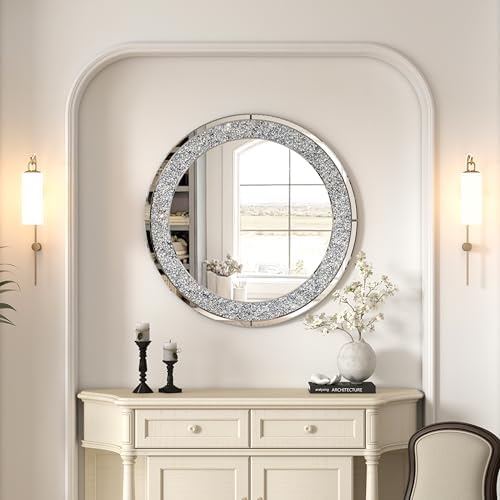 SHYFOY 32" Round Large Wall Mirror - Image 3