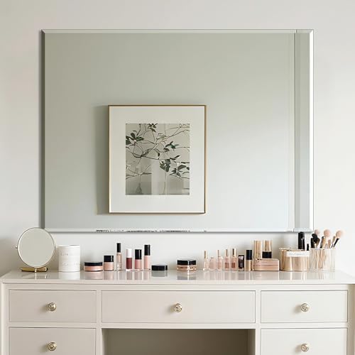 Frameless Wall Mirror 48” x 36“ Bathroom Mirror - Image 7