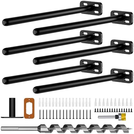 6pcs Wall Shelf Brackets Heavy Duty Floating Shelf Bracket Hidden, Invisible by Crafterspirit