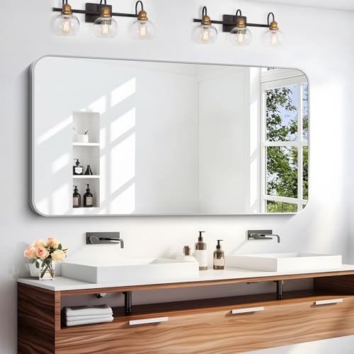 DESBING 24" x 48"Bathroom Mirror, Sliver Wall Mirror by DESBING