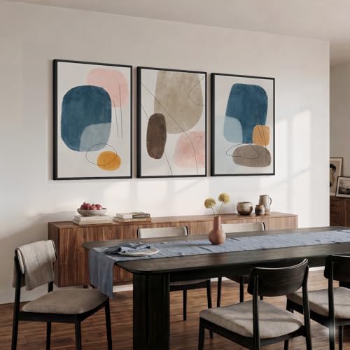 Large Framed Colorful Abstract Wall Art - Image 2