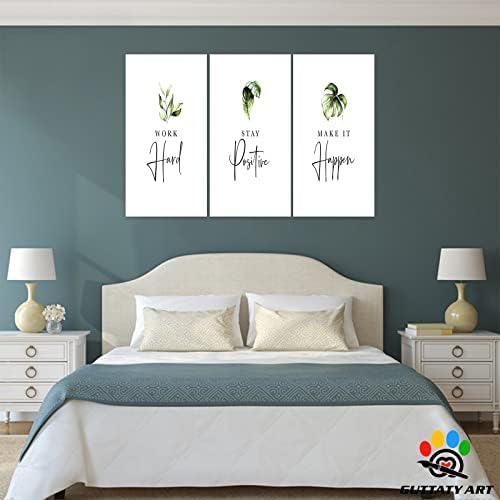 Office Wall Art-3 Panel Motivational Wall Art, Inspirational Quotes Canvas Art - Image 3