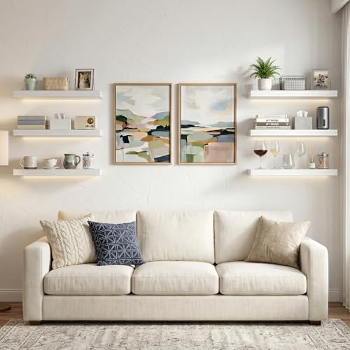 Floating Shelves for Wall, 16 inch Set of 3 Bathroom Shelf Bedroom Kitchen - Image 4