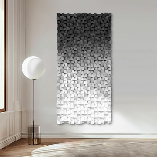 LIUZEYUE Oversized Textured Wood Wall Art, Mosaic Depth, Carved Decor - Image 5