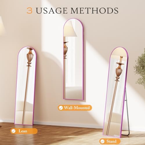 NEWBULIG 59"x16" Arched Full Length Mirror, Full Body Floor Mirror - Image 4