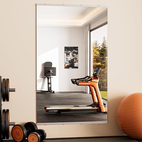 Keonjinn Home Gym Mirror 60" x 36", Frameless Gym Wall Mirror by Keonjinn
