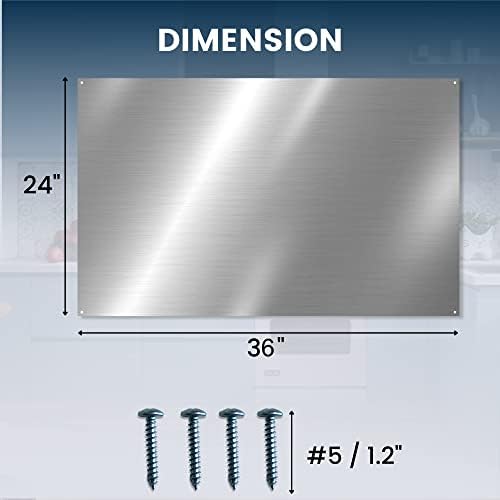 24" x 36" Reversible Metal Backsplash Matching screws | Compatible - Image 2