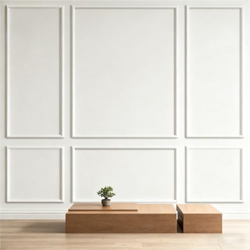 Accent Peel and Stick Wall Molding Kit Frame Pre Cut Moulding Panels by Abyssaly