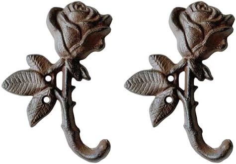 Rustic Flower-Shaped Decorative Wall Hook Rack Hangers by Zorues