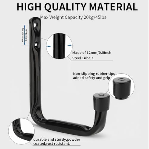 Garage Storage Hooks, Wall Mount Heavy Duty J Utility Hangers - Image 5