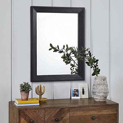 AAZZKANG Black Mirrors for Wall Rectangle Wood Framed Large - Image 3