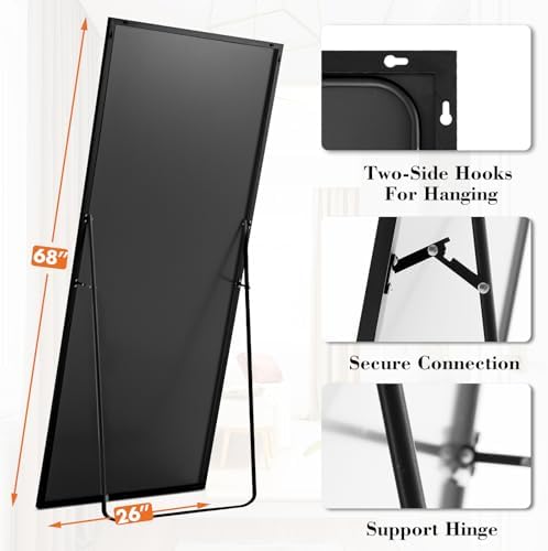 Full Length Floor Mirror 65"x24", Body Standing Mirror - Image 4