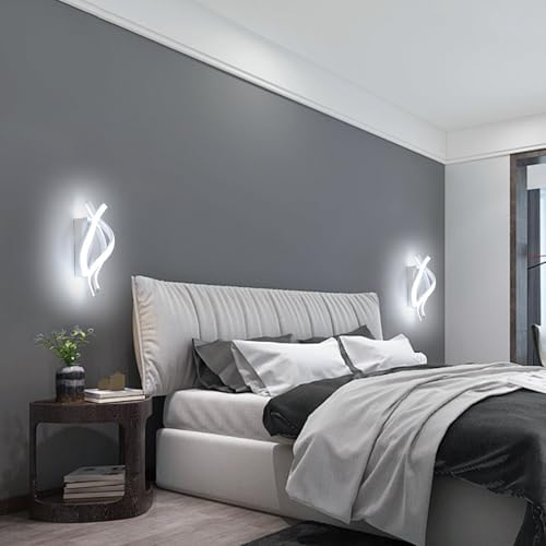 DELIPOP Wall Sconces, Modern Wall Sconce, 6500K Cool White Indoor Wall Light - Image 2
