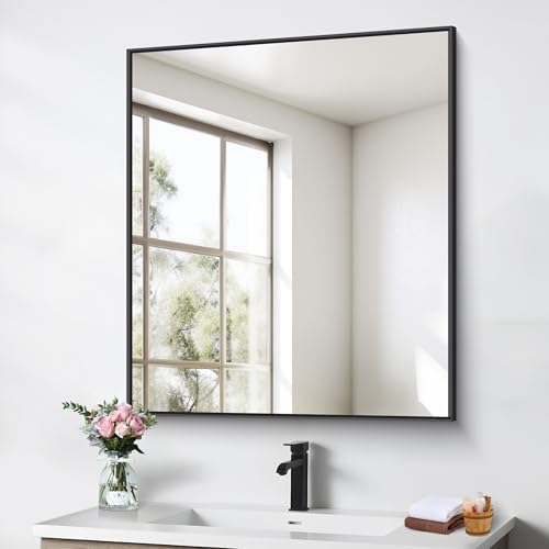 BONEWEI Bathroom Mirror, 30x36 inch Wall Mirror by BONEWEI