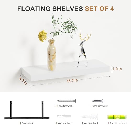 Bellsal Floating Shelves for Wall, Living Room, Bathroom Storage, Book Shelf - Image 3