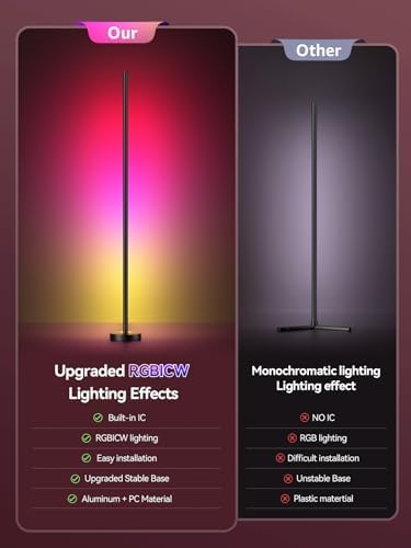 OIYN Smart RGBICW LED Corner Floor Lamp - Image 6