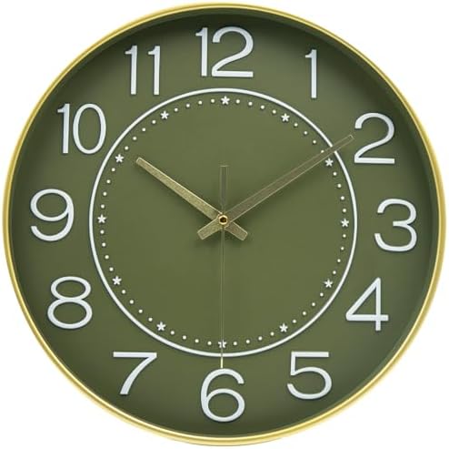 HZDHCLH 12 Inch Modern Wall Clock Battery Operated Silent Non Ticking by HZDHCLH