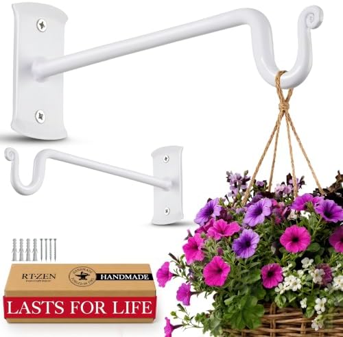 RTZEN Plant Hangers Outdoor or Indoor Heavy Duty Wall Bracket Hooks by RTZEN
