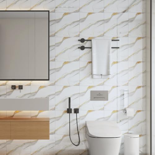 Haimin Wall Panels Peel and Stick Faux Marble Tiles 20 Pack 11.8x11.8in - Image 4