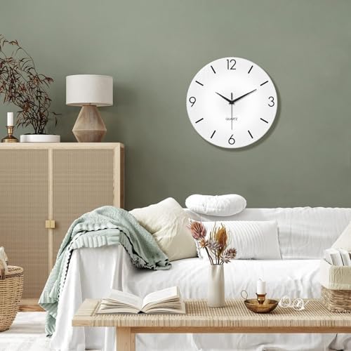 XFM Modern Simple Wall Clock 16 Inch White Minimalist - Image 4