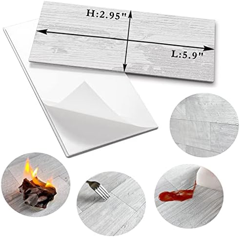 AULIGET 100 Piece Peel and Stick Backsplash PVC Tile, 3 Inch x 6 Inch White - Image 5
