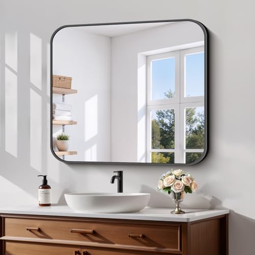 Koonmi Bathroom Wall Mirror, 28x32 Inch Large Vanity Mirror by KOONMI