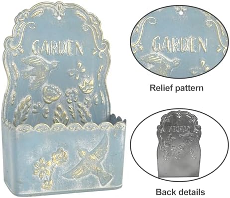 BIG FORTUNE Metal Wall Mount Planter Wall Vases - Image 4